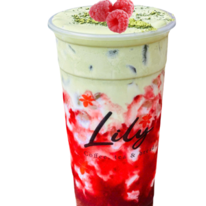 Fresh Raspberry Matcha Latte